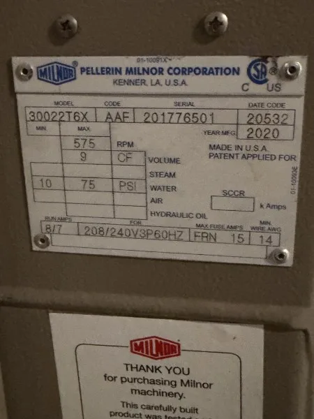 Milnor 30022T6X photo 2