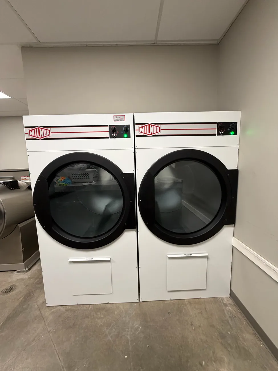Milnor commercial dryers installed by Arrow Machinery